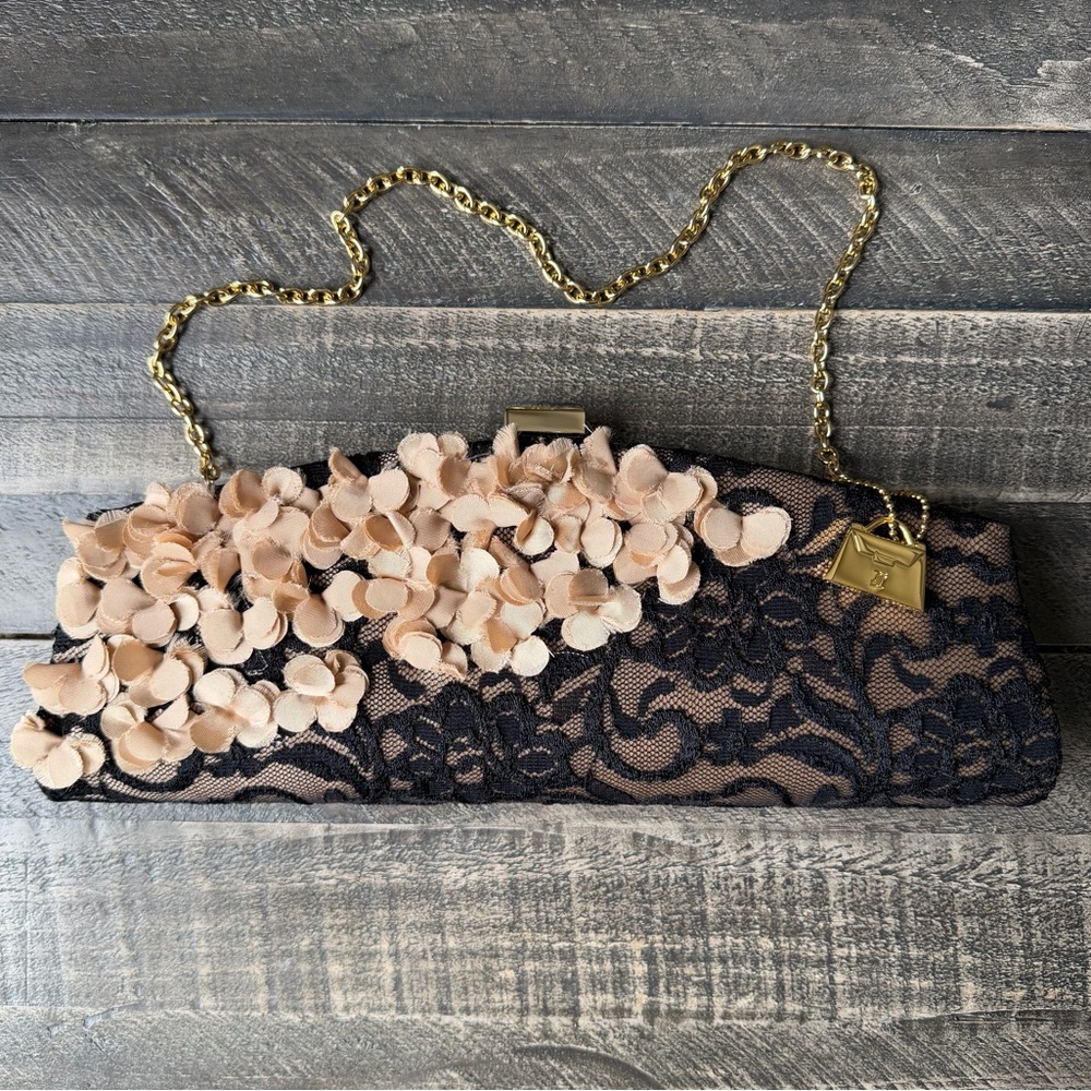 Jeanne Lottie 3D Flower and Lace Evening Bag - Picture 7 of 7